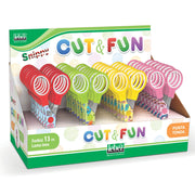 Foarfeca Cut & Fun, 13 cm si desene fantasy pe lama (32 buc/display)