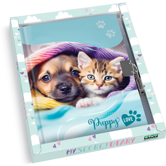 Jurnal Puppy, cu cutie cadou, 80 de pagini, 13 x 18 cm (6 buc/display)