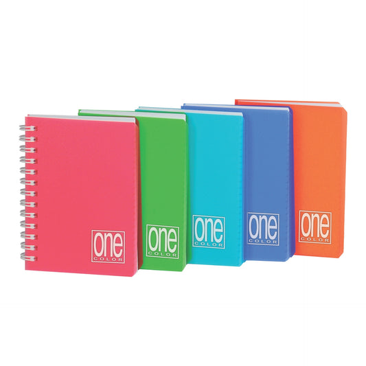 Caiet A6 cu spirala - One Color, 80 g/m2, 80 pag., 12X17 cm, coperta PP (Dictando)