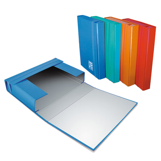 Dosar A4 cu elastic din carton laminat lucios, diverse culori (25x35x5)