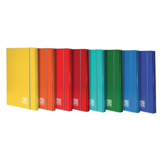Dosar A4 cu elastic din carton laminat mat - One Color, cu cotor de 1.2 cm (26Ã—35 cm)