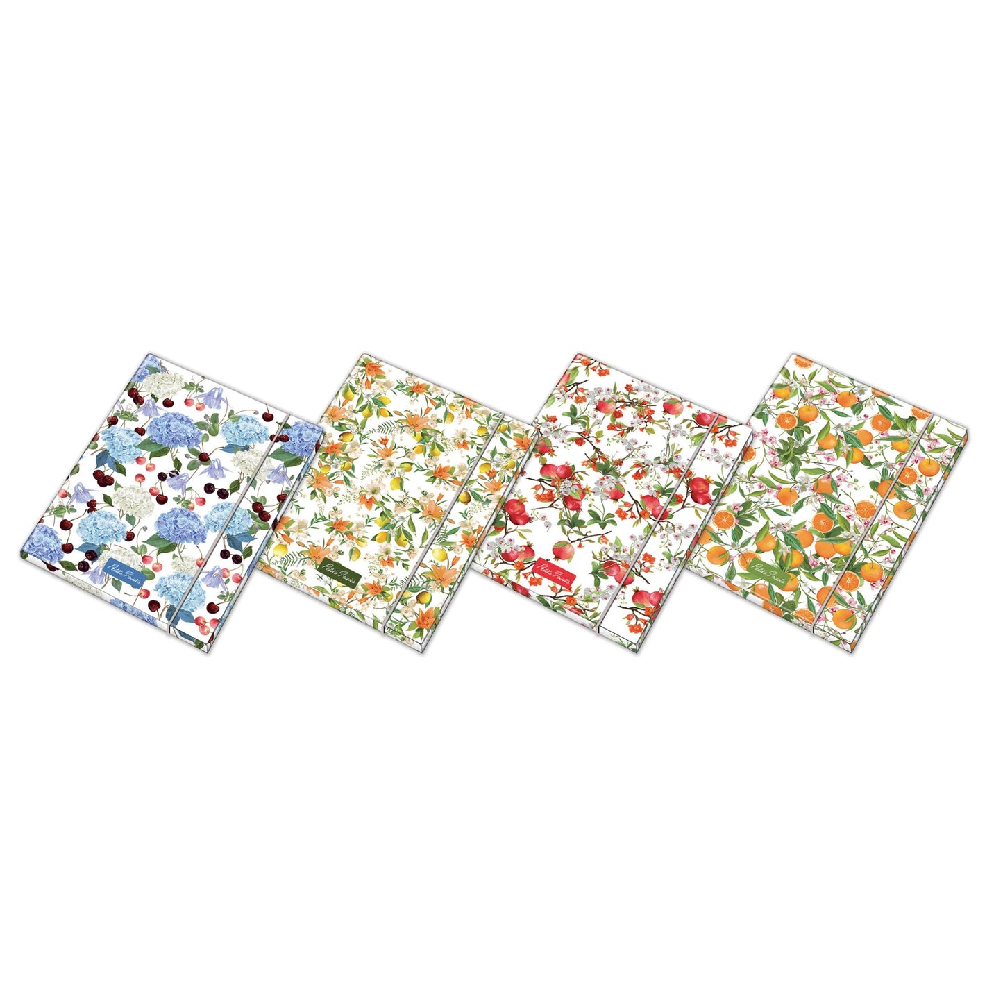 Dosar A4 cu elastic din carton laminat lucios - Petits Fruits (26x35x1.2)