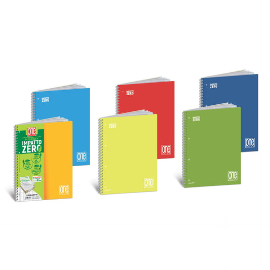 Caiet A4 cu spirala - One Color Zero Impact, 80 g/m2, 80 pag. (Matematica)