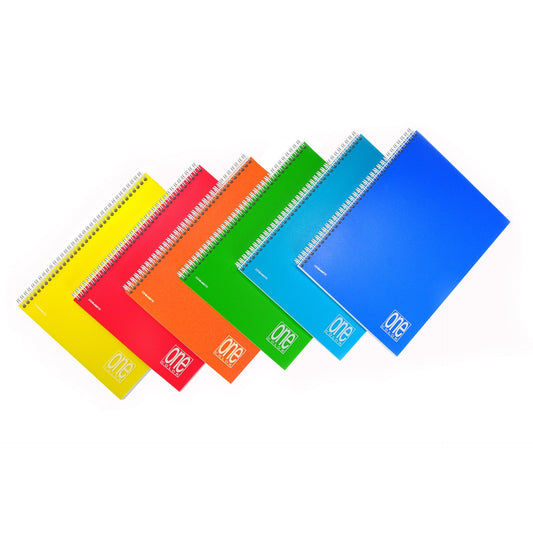 Caiet A4+ cu spirala - One Color, 80 g/m2, 80 pag., coperta PP (Matematica)