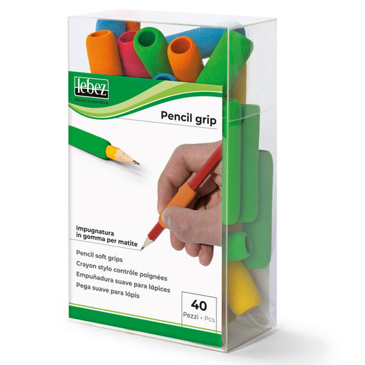 Maner creion din cauciuc antiderapant, 4 culori (40 buc/ display)