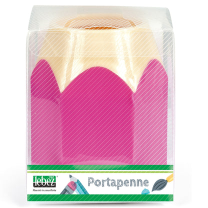 Suport creioane si pixuri, sub forma de creion, 4 culori disponibile (blister)