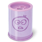 Ascutitoare de creion cu 2 gauri si container Pastel, 6 modele (blister)