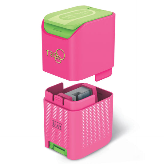 Ascutitoare de creion cu 3 gauri, Trio, cu container, 3 culori (24 buc/display)