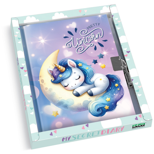 Jurnal Pretty Unicorn, cu cutie cadou, 80 de pagini, 13 x 18 cm (6 buc/display)