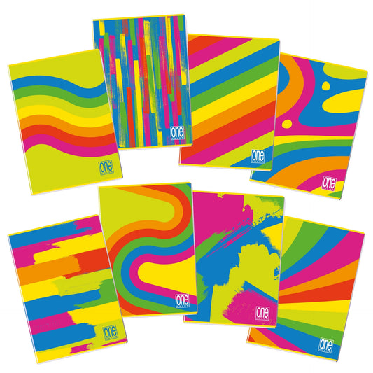 Caiet A4 cu Jolly Page - One Color Fanta Fluo, 80 g/m2, 40 pag. (Matematica)
