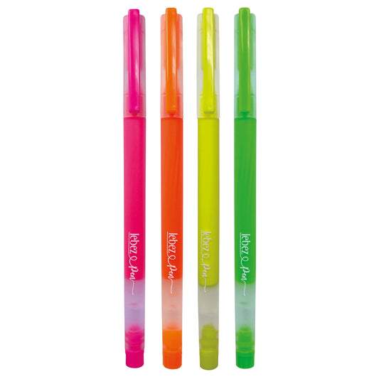 Pixuri cu gel Neon, varf 0.8 mm, 4 culori (blister)