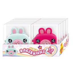 Mini geanta Bags Bunny din silicon, cu fermoar si curea de umar reglabila  - 13.5 x 15 (8 buc/display)