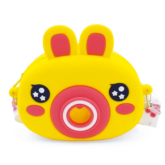 Mini geanta Bags Bunny din silicon, cu fermoar si curea de umar reglabila  - 13.5 x 15 (8 buc/display)