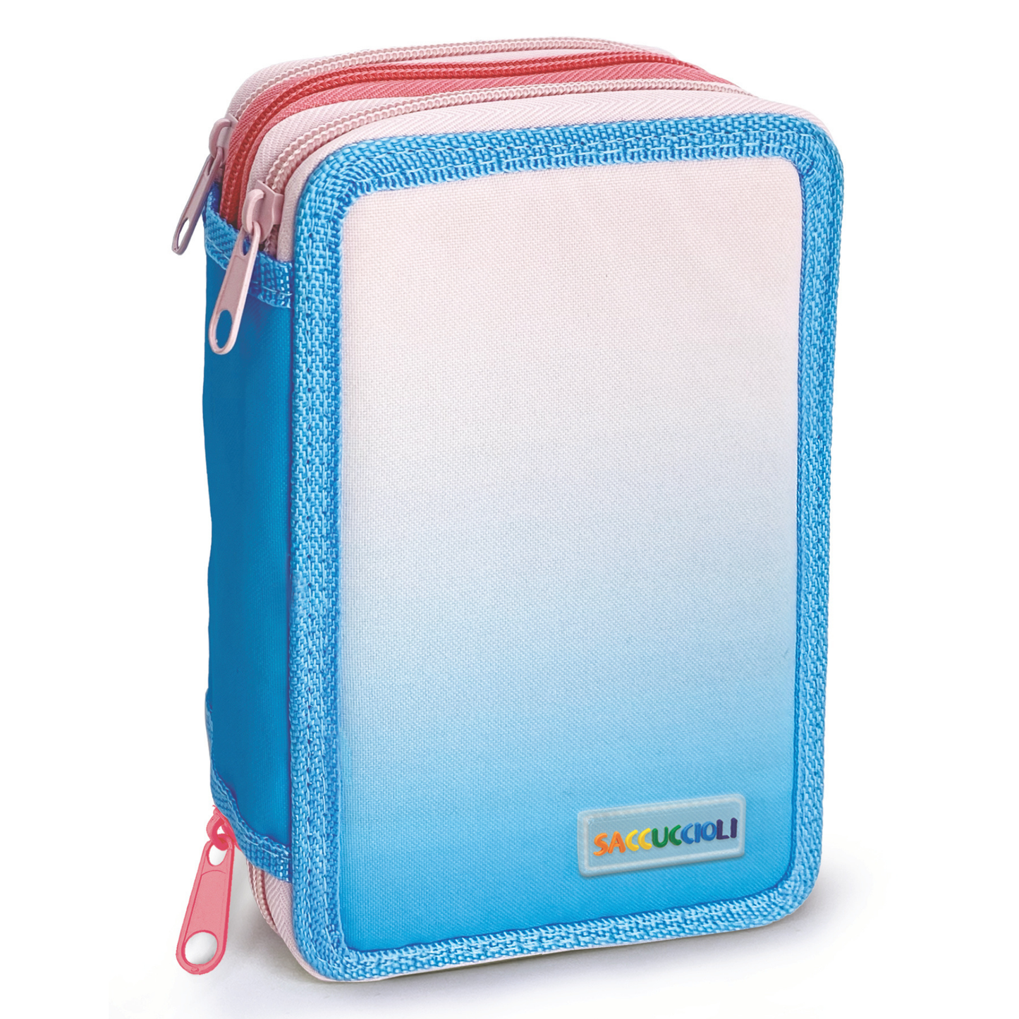 Penar echipat - Color Block cu 3 fermoare (18 markere si 12 creioane colorate) - 13 x 20 x 6.5 cm (12 buc/display)