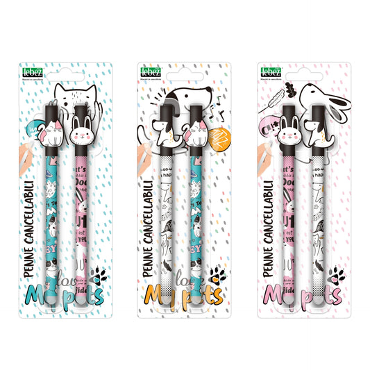 Pix care se sterge cu capac, My Pets, 4 modele (18 buc display si 2 buc blister)
