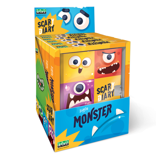 Jurnal Monster, cu cutie cadou, 80 de pagini, 13 x 18 cm (6 buc/display)