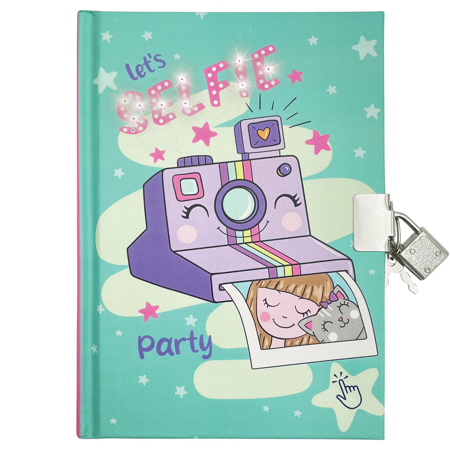 Jurnal cu LED, cu cutie cadou, 80 de pagini, 13 x 18 cm (6 buc/display)