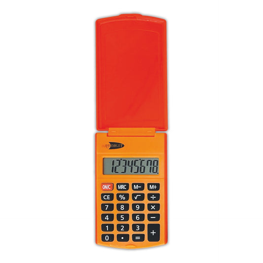 Calculator de buzunar, 8 Cifre, 6 x 10 cm, 4 culori (blister)