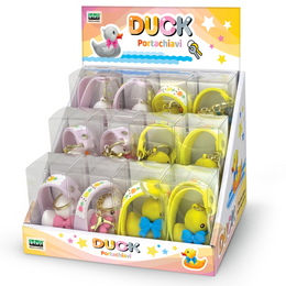 Breloc Ratusca cu curea din silicon - alba/galbena (12 buc/display)