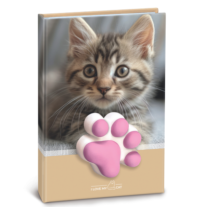 Agenda nedatata cu pisicute squishy pe coperta, 80 de pagini albe, 10 x 15 cm (12 buc/display)