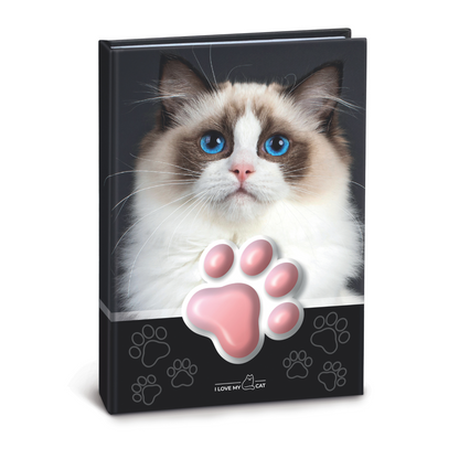 Agenda cu pisicute squishy pe coperta, 100 de pagini personalizate, 13 x 18 cm (12 buc/display)
