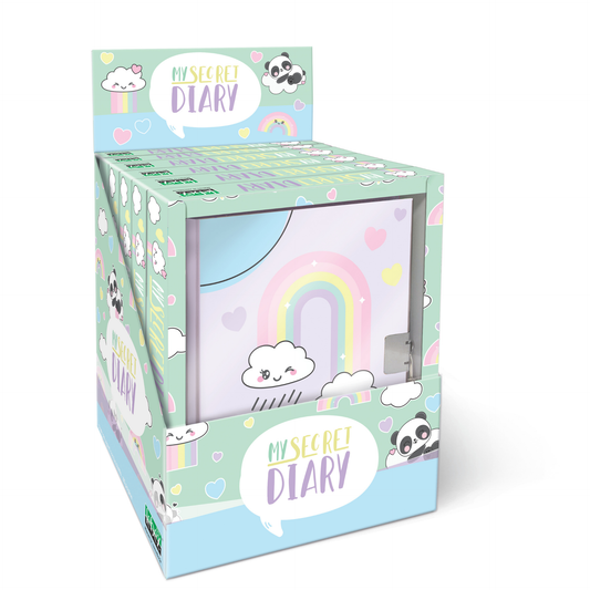 Jurnal Rainbow, make me happy, cu cutie cadou, 80 de pagini, 13 x 18 cm (6 buc/display)