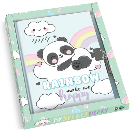 Jurnal Rainbow, make me happy, cu cutie cadou, 80 de pagini, 13 x 18 cm (6 buc/display)
