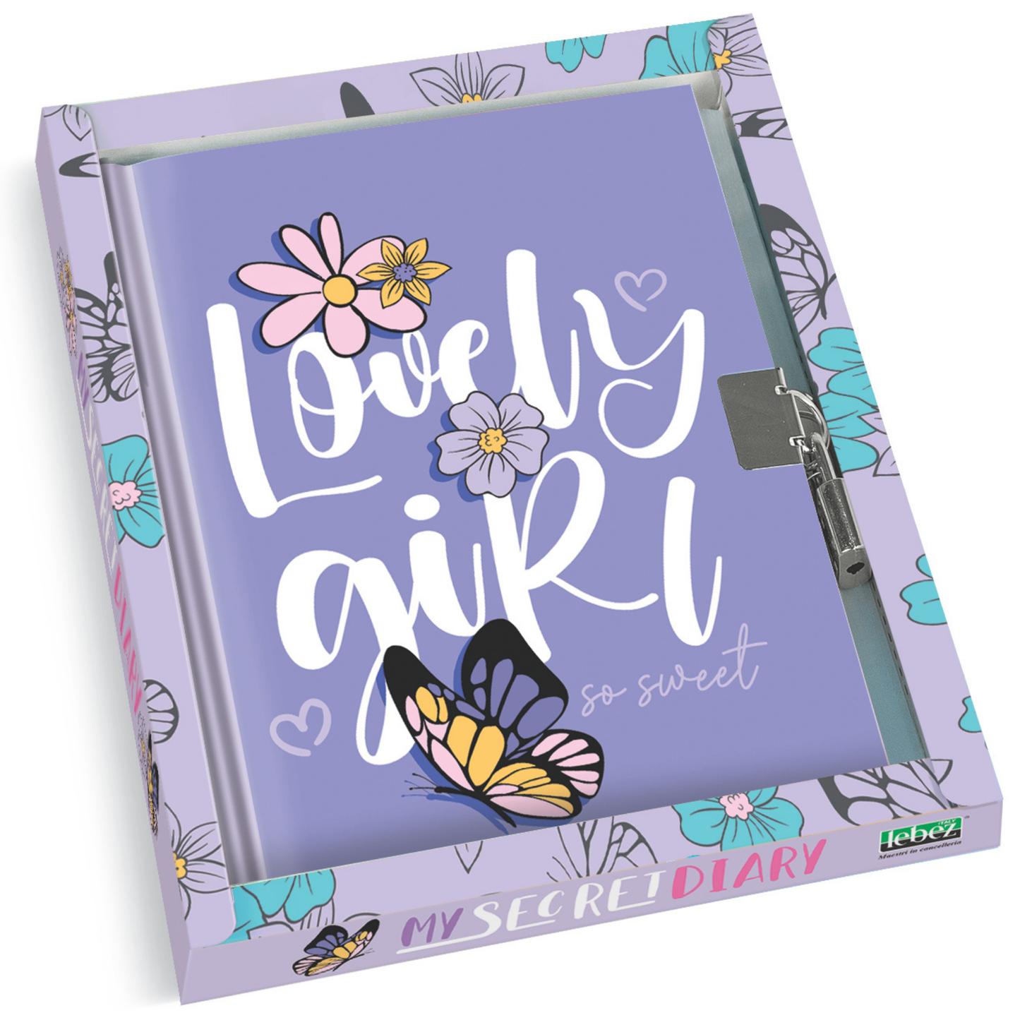 Jurnal Lovely & Cute, cu cutie cadou, 80 de pagini, 13 x 18 cm (6 buc/display)