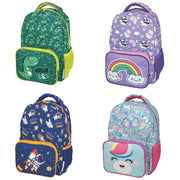 Rucsac Fantasy, cu 2 compartimente cu fermoar din poliester foarte rezistent, 29 x 22 x 10 cm (4 modele)