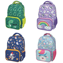 Rucsac Fantasy, cu 2 compartimente cu fermoar din poliester foarte rezistent, 29 x 22 x 10 cm (4 modele)