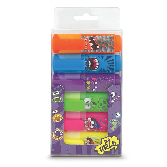 Set Marker evidentiator, Monsters, 6 culori fluorescente (6 buc/blister)