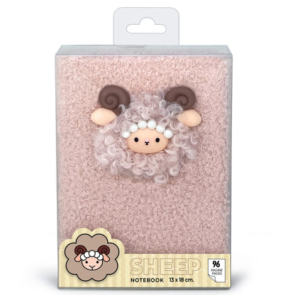 Notebook Oite/Sheep 3D,  cu cutie, 96 de pagini, 13 x 18 cm (6 buc/display)