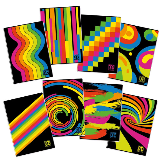 Caiet A4 cu Jolly Page - One Color Black & Fluo, 80 g/m2, 40 pag. (Dictando)
