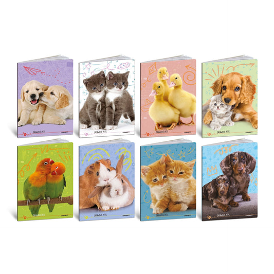 Caiet A4 de exercitii - Animale desenate, 100 g/m2, 48 pag. (Dictando)