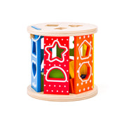 Jucarie din lemn - Sortator de forme rulant