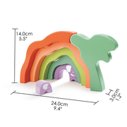 Jucarie din lemn de stivuit - Elefant (7 piese)
