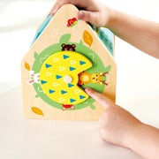 Jucarie din lemn copii - Sortator de forme pentru casa cu personaje