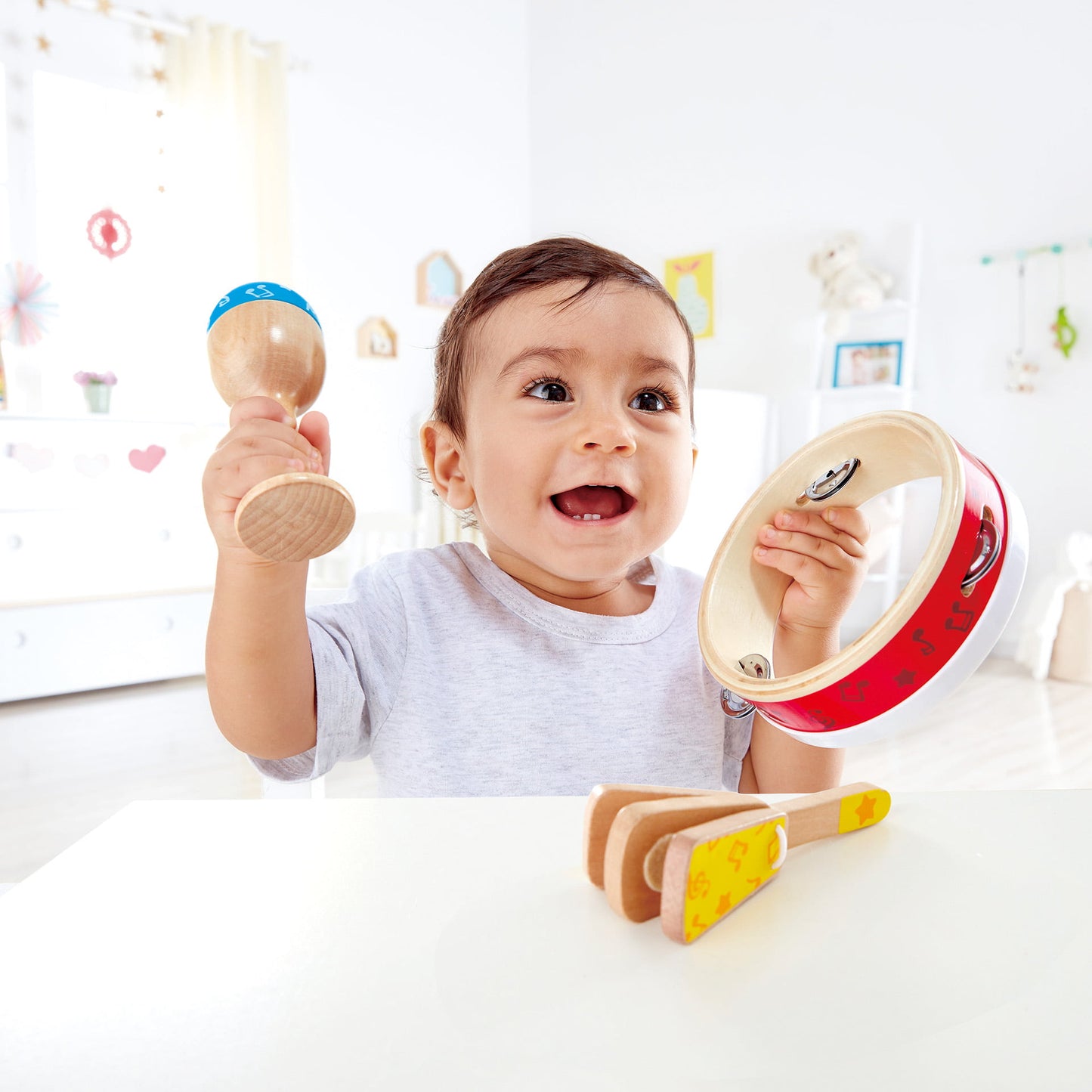 Jucarie din lemn - Set de percutie junior