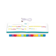 Jucarie din lemn - Pian rosu - invat sa cant cu lumini