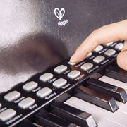 Jucarie din lemn copii - Pian negru cu scaun - invat sa cant cu lumini