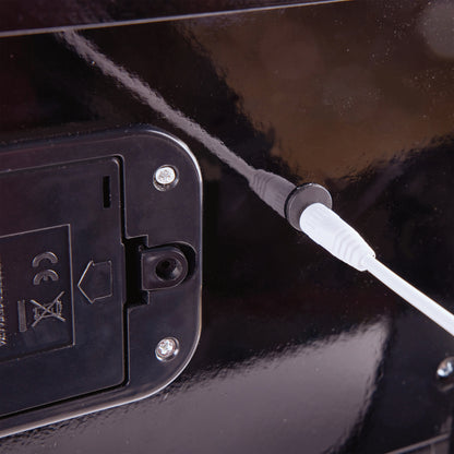 Jucarie din lemn copii - Pian electronic negru inalt