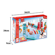 Jucarie din lemn - Domino cu ciocan puternic (59 piese)