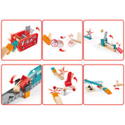 Jucarie din lemn - Domino fabrica de roboti (122 piese)