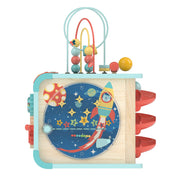 Jucarie din lemn -  Centru de activitati Invata si descopera cu cubul magic