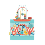 Jucarie din lemn -  Centru de activitati Invata si descopera cu cubul magic