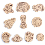 Kit de creat magneti pentru copii cu tematica Spatiu - 17 piese