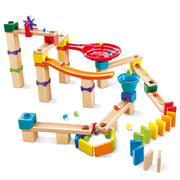 Jucarie din lemn - Marble Run Race Track (81 piese)