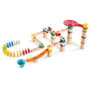 Jucarie din lemn - Marble Run Race Track (81 piese)