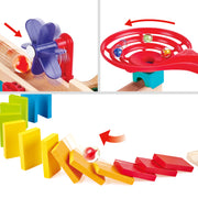Jucarie din lemn - Marble Run Race Track (81 piese)