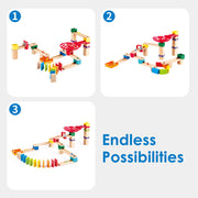 Jucarie din lemn - Marble Run Crazy Rollers (50 piese)